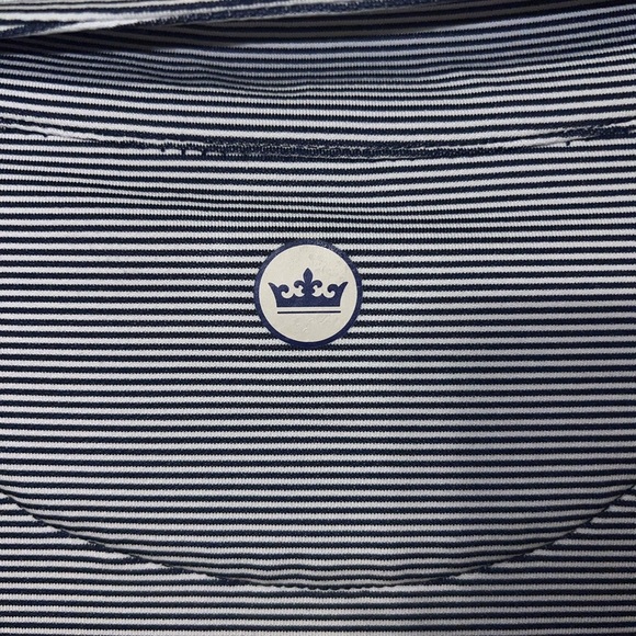 Peter Millar Navy and White Striped Zip-Up Sweater - Picture 5 of 7